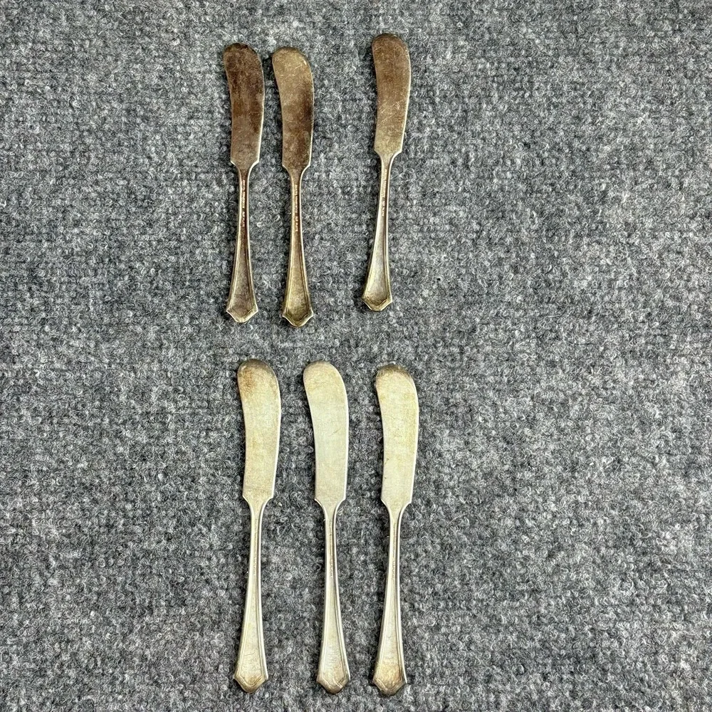 Vintage Oneida Community Par Plate Vernon Ashley Flat Butter Spreaders Lot 6